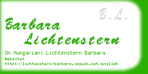barbara lichtenstern business card